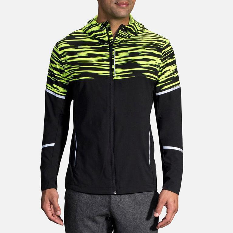 Brooks Nightlife Running Jackets - Men's - Grey (28356-CUIE)